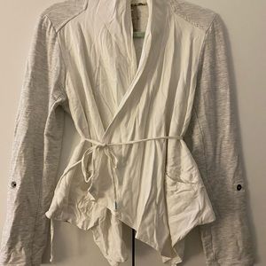 Woven / Knit Wrap Lounge Top